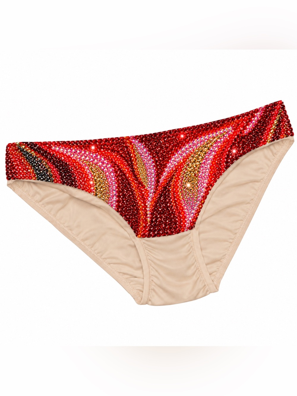 Red Swirls Crystal Rhinestone Pantie Choose Style & Size XS-3X New